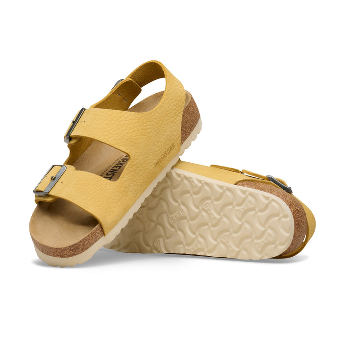 Birkenstock Australia Milano Archive Yellow Tumbled Nubuck Leather sole view