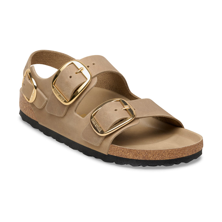 Birkenstock Australia Milano Big Buckle Tabacco Brown Oiled Leather 