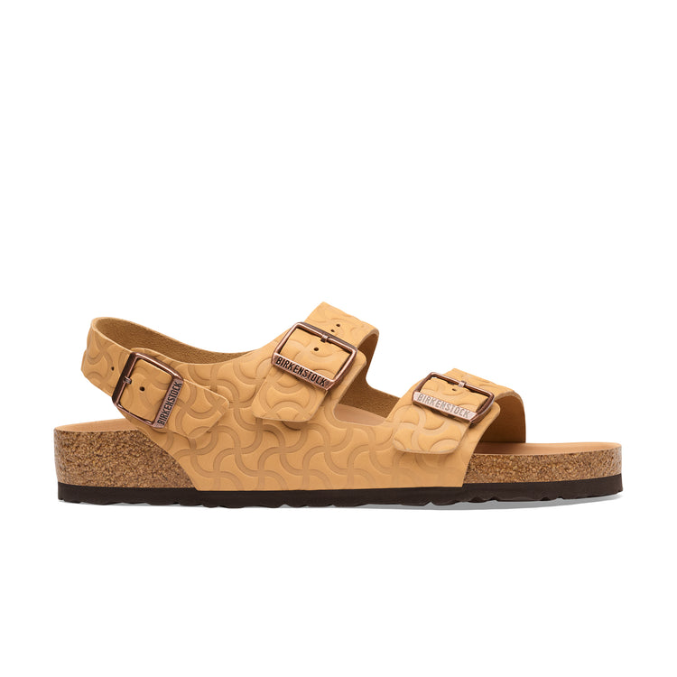 Birkenstock Australia Milano Bone Emboss Nature Natural Leather side view