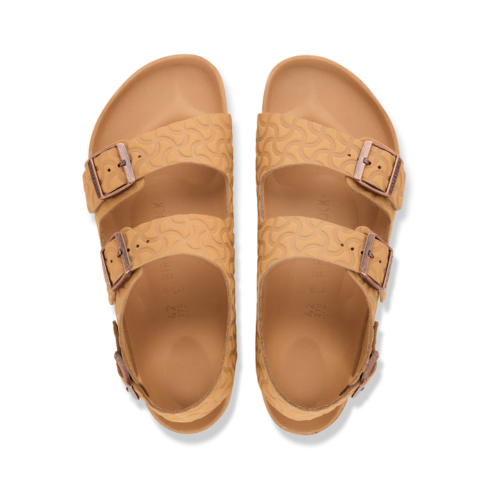 Birkenstock Australia Milano Bone Emboss Nature Natural Leather top view
