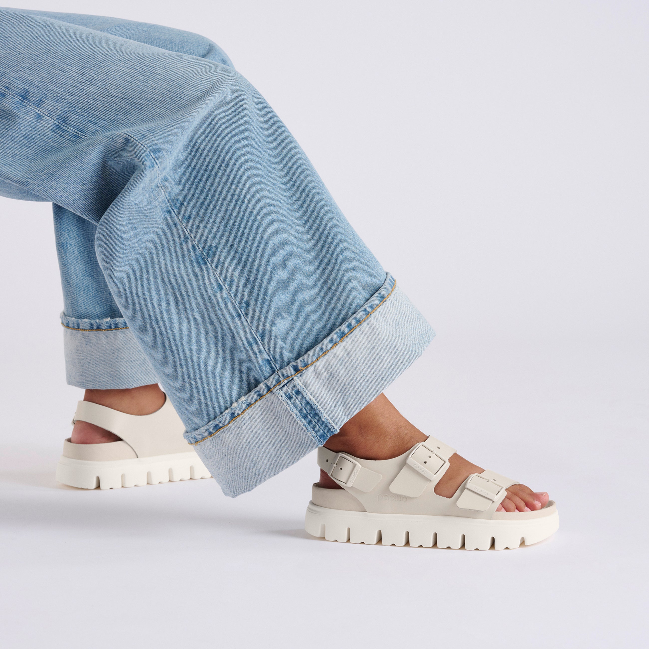 Birkenstock Milano Chunky Exquisite Eggshell Smooth Leather