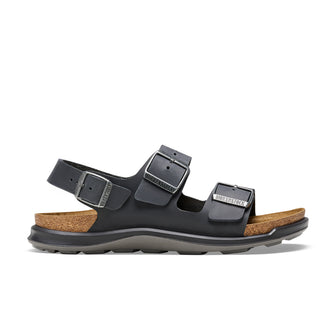 Birkenstock Milano Cross Town Black Oiled Leather side view