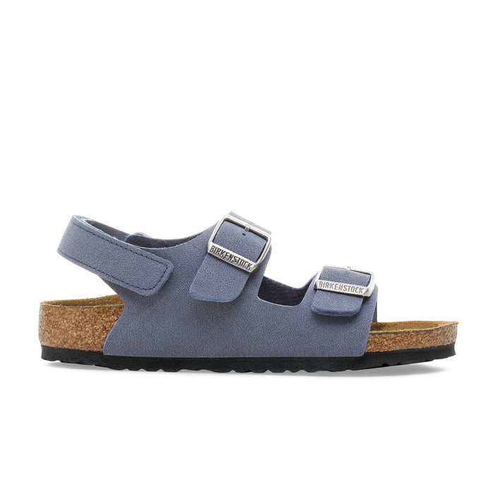 Birkenstock Milano Kids Adjustable Strap Navy BirkiBuc side view