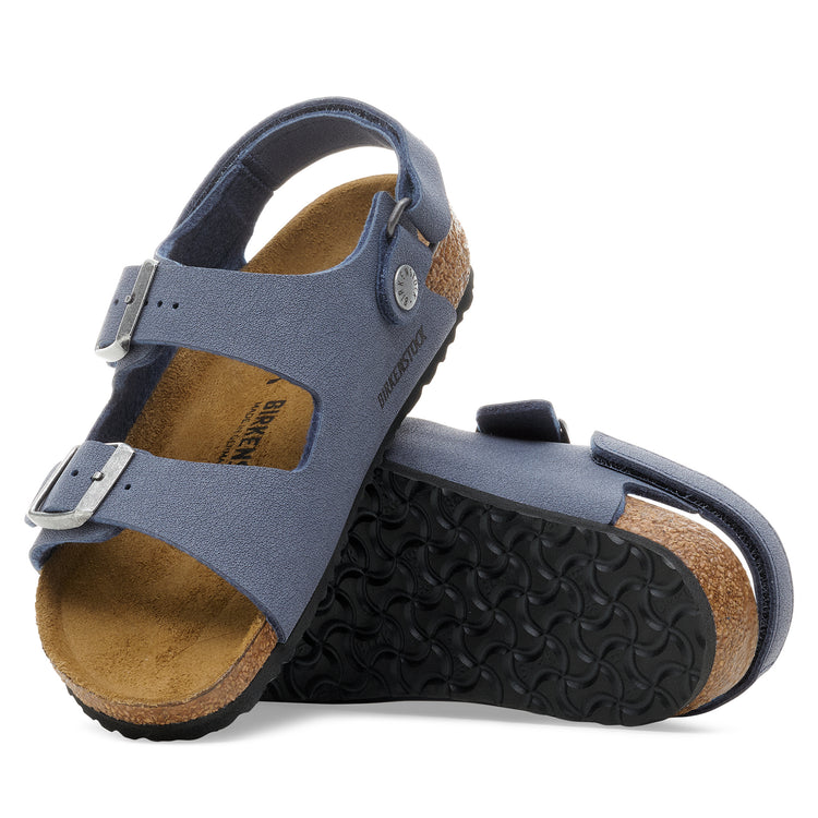 Birkenstock Milano Kids Adjustable Strap Navy BirkiBuc sole view