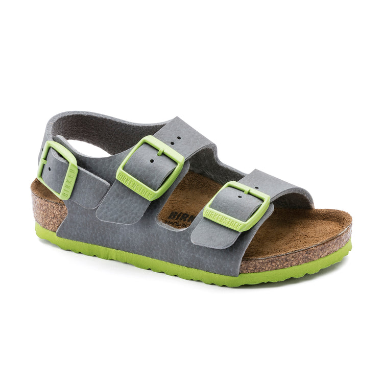 Birkenstock Milano Kids Desert Soil Grey Green Birko-Flor 