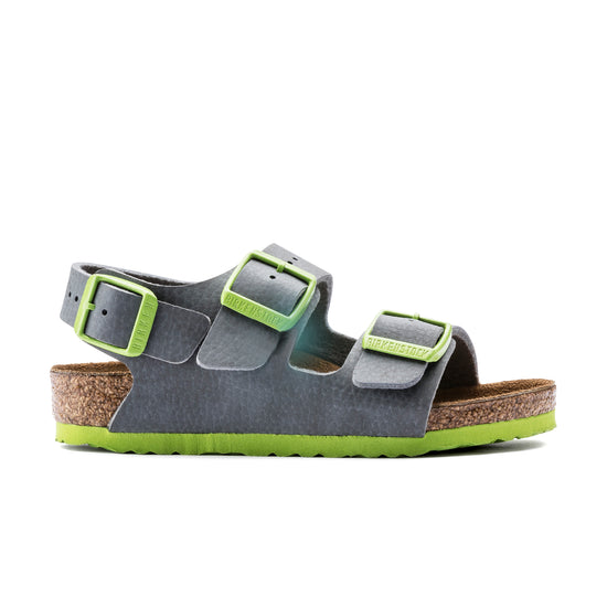 Birkenstock Milano Kids Desert Soil Grey Green Birko-Flor side view