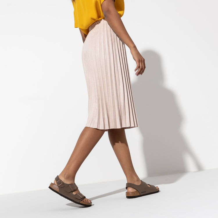Birkenstock Milano Mocca Birkibuc on model 1