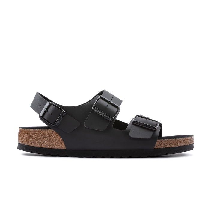 Birkenstock Australia Milano Semi Exquisite Black Birko-Flor side view