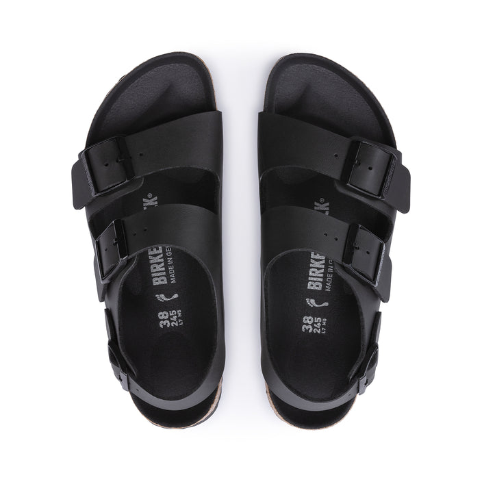 Birkenstock Australia Milano Semi Exquisite Black Birko-Flor top view