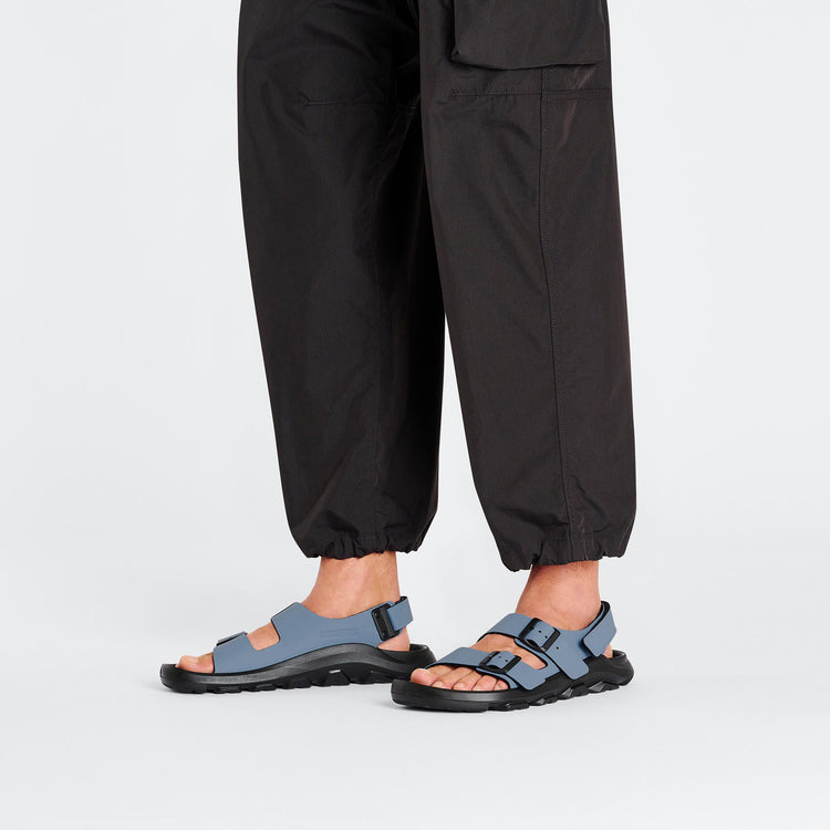 Birkenstock Mogami Terra Elemental Blue Birko Flor on model 1