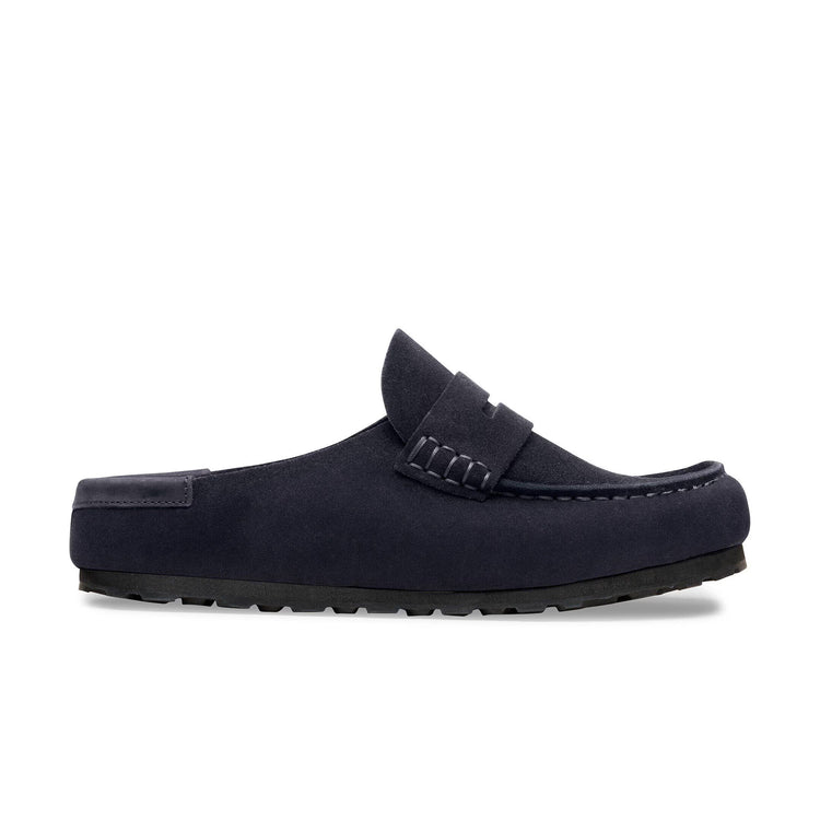 Birkenstock Australia Naples Wrapped Midnight Suede Leather Side View