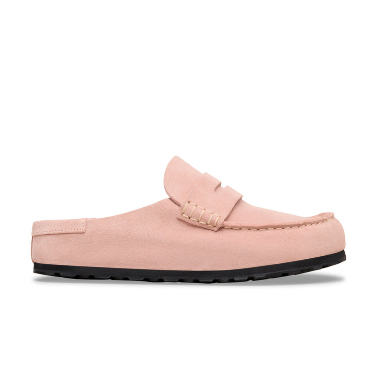Birkenstock Naples Wrapped Pink Clay Suede Leather side view