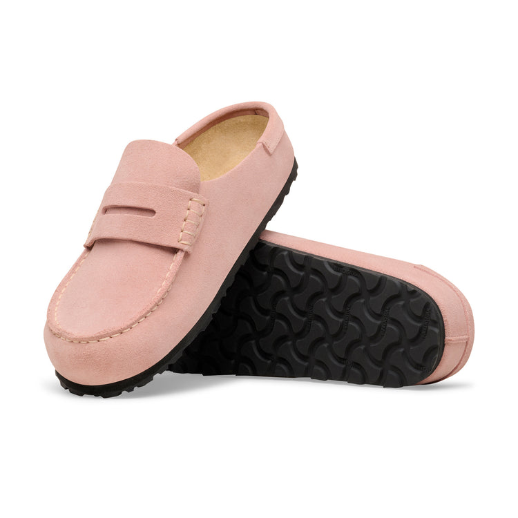 Birkenstock Naples Wrapped Pink Clay Suede Leather sole view