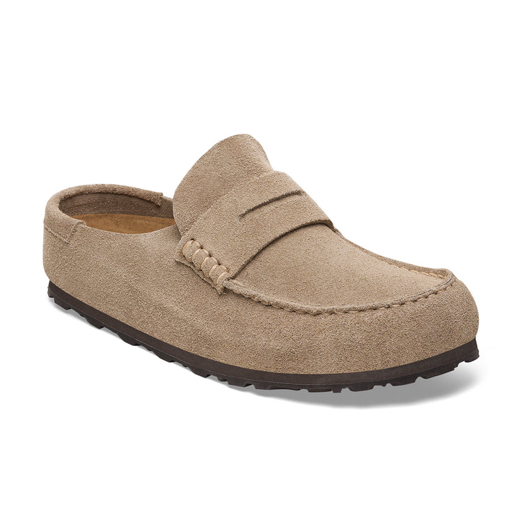 Birkenstock Naples Wrapped Taupe Suede Leather
