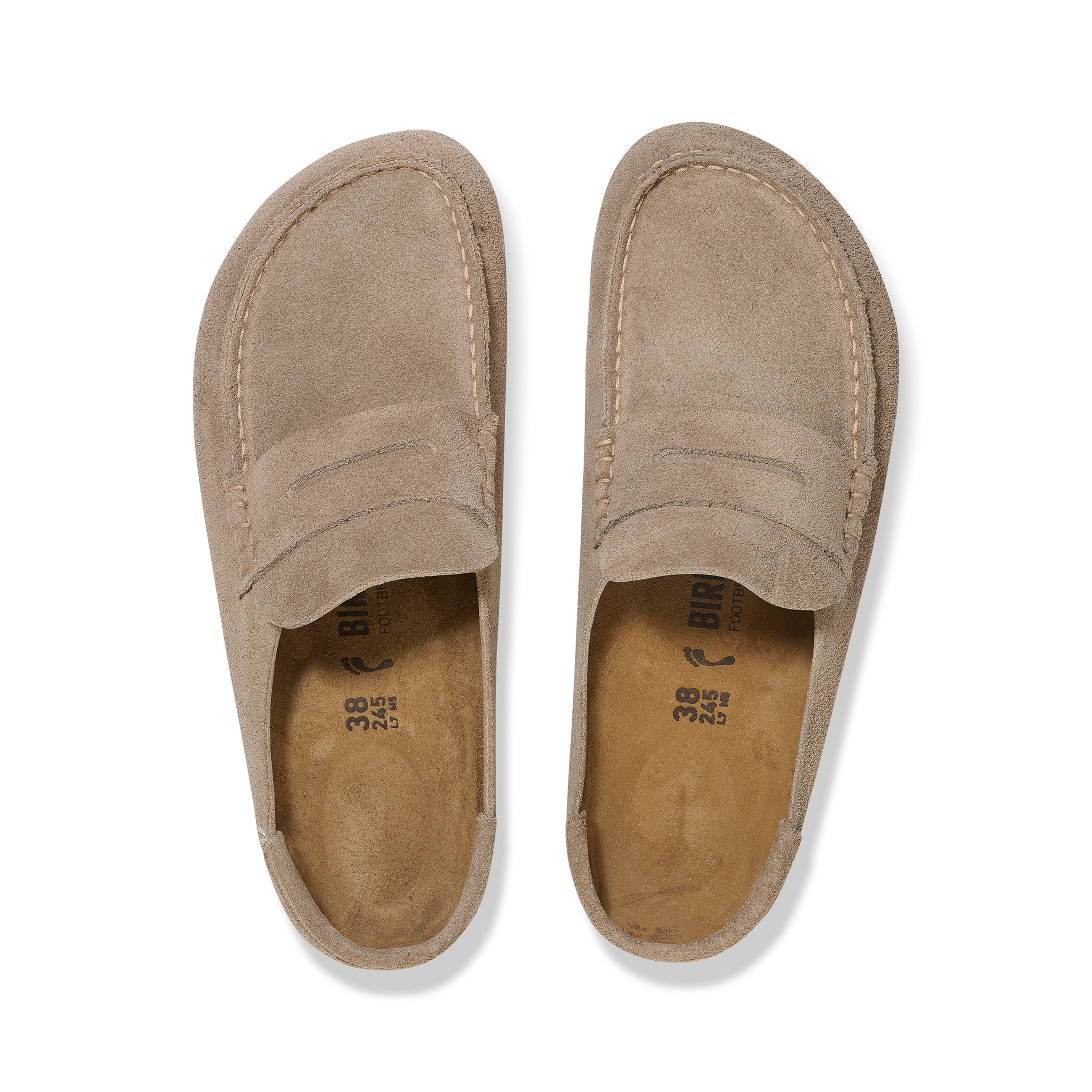 Birkenstock Naples Wrapped Taupe Suede Leather