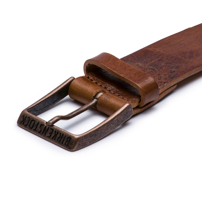 Birkenstock Australia Ohio Belt Cognac Grained Leather 40mm One Size side view