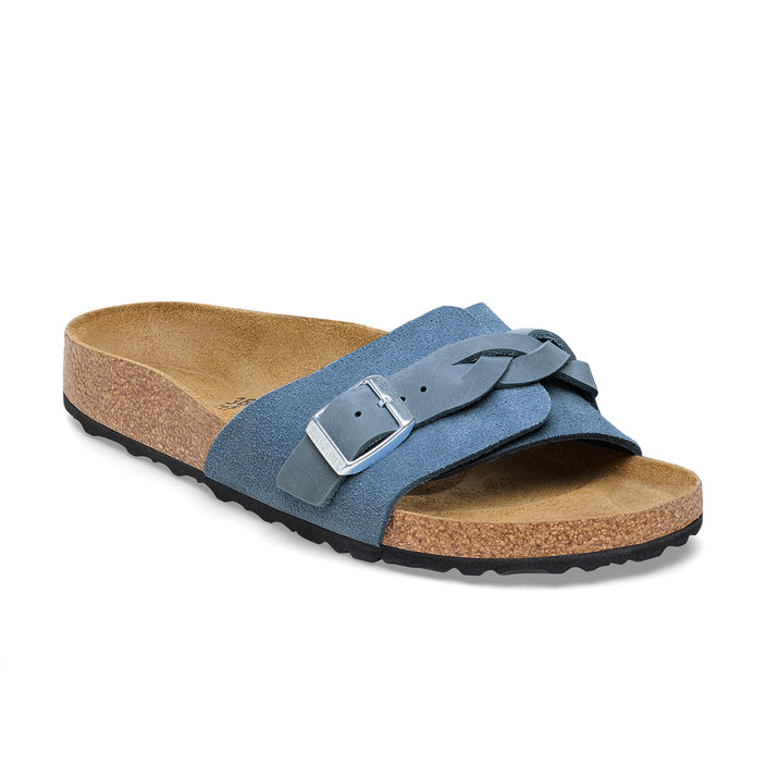 Birkenstock Oita Braided Elemental Blue Suede Leather 