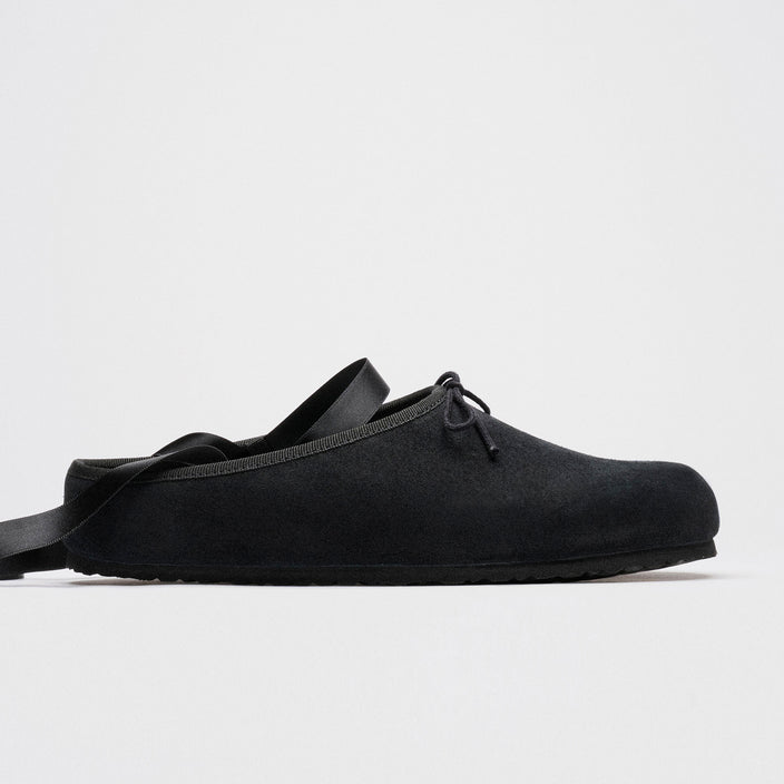 Birkenstock Australia Opera Black Suede Leather side view