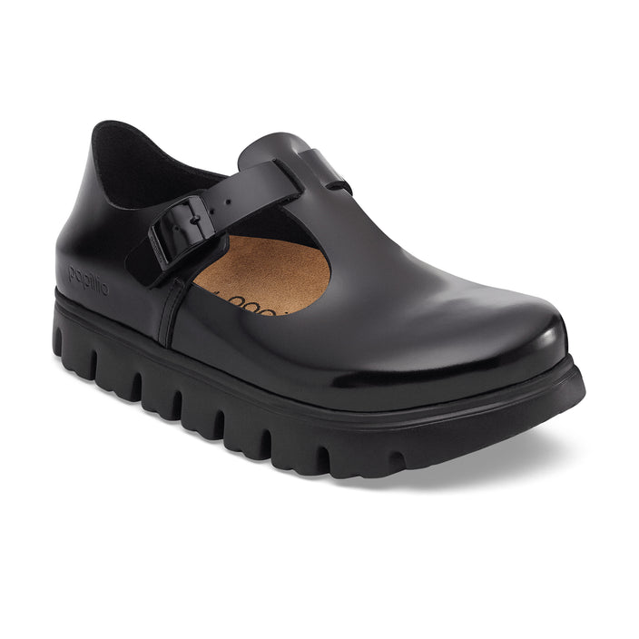 Birkenstock Paris Chunky Black Smooth Leather 