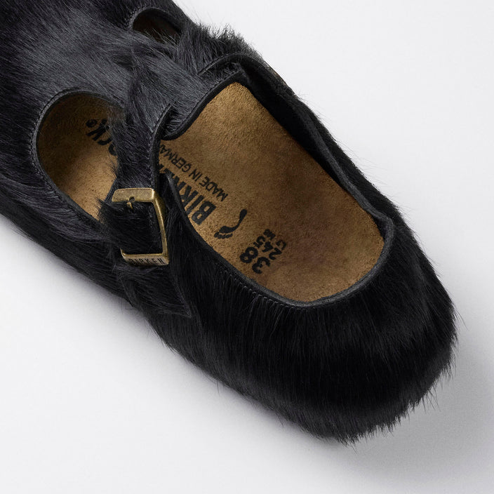Birkenstock Australia Paris The Rebel Black Cow Fur top alt view