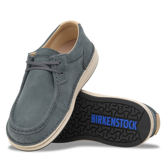 Birkenstock Pasadena Basalt Grey Suede Leather sole view