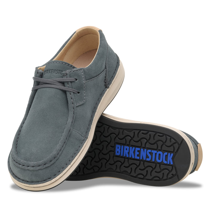 Birkenstock Pasadena Basalt Grey Suede Leather sole view