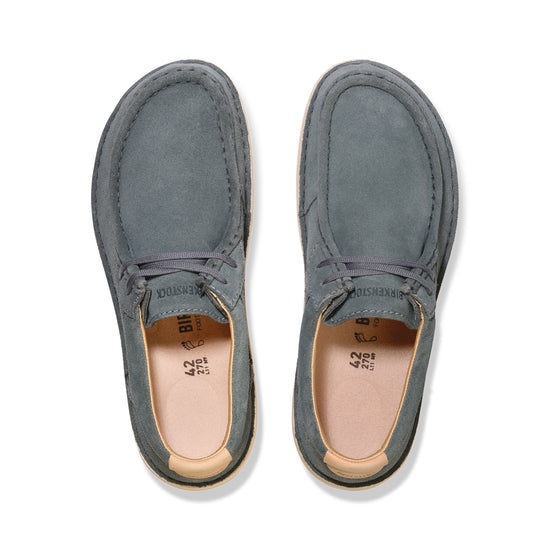 Birkenstock Pasadena Basalt Grey Suede Leather top view