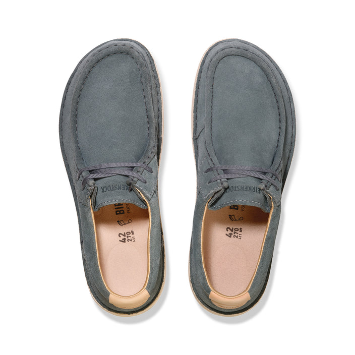 Birkenstock Pasadena Basalt Grey Suede Leather top view