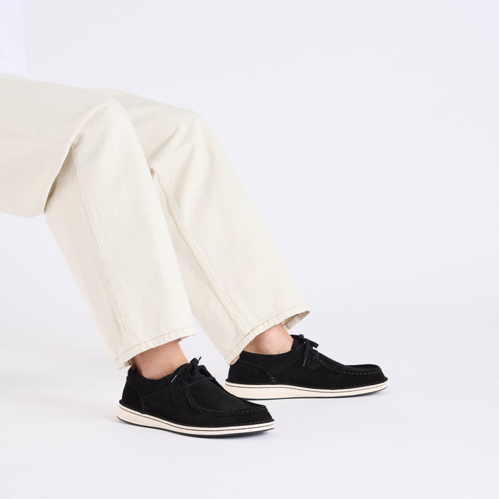 pasadena black suede leather on model 1 1029658