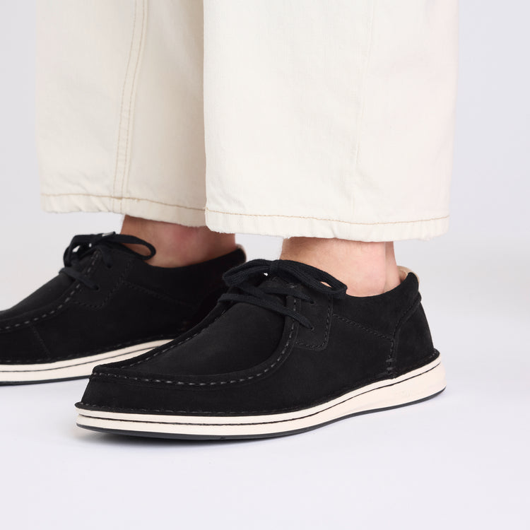 Pasadena Black Suede Leather