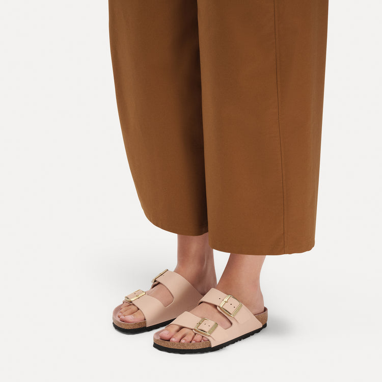 Birkenstock Australia Arizona New Beige/Pink Clay Birko-Flor On Model 1