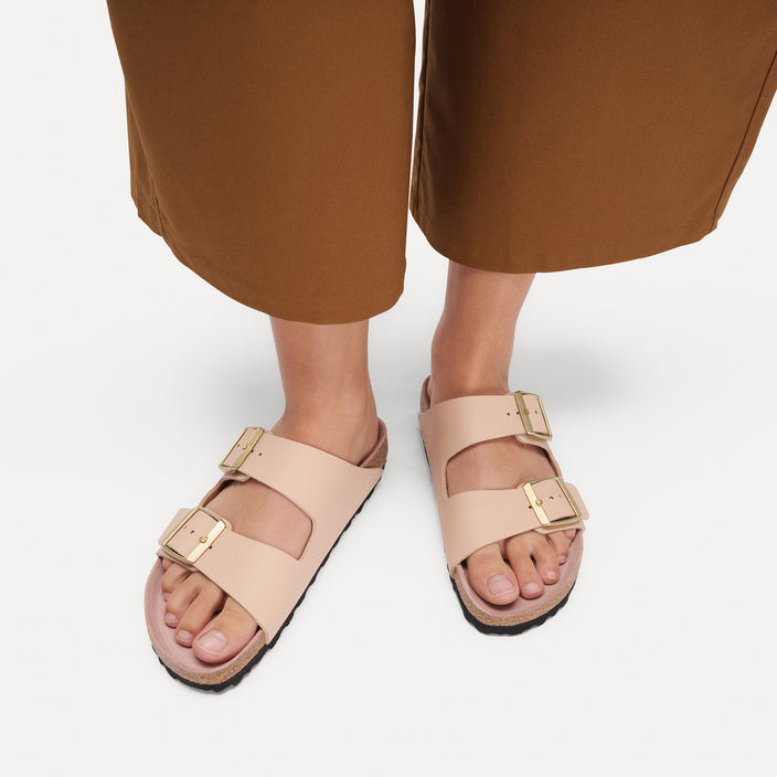 Birkenstock Australia Arizona New Beige/Pink Clay Birko-Flor On Model 2