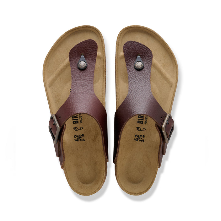 Birkenstock Australia Ramses Wire Buckle Vintage Wood Roast Natural Leather top view