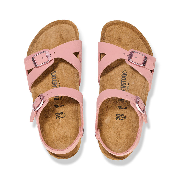 Birkenstock Rio Kids BirkiBuc Pink Clay top view