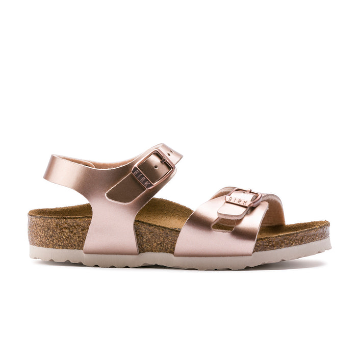 Birkenstock Rio Kids Electric Metallic Copper Birko-Flor side view