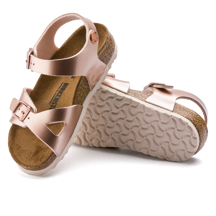 Birkenstock Rio Kids Electric Metallic Copper Birko-Flor sole view