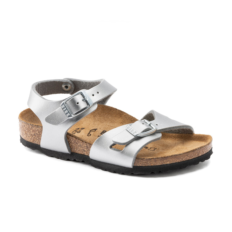 Birkenstock Rio Kids Silver Birko-Flor 