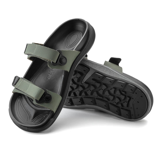 Birkenstock Sahara Futura Khaki Birko-Flor sole view