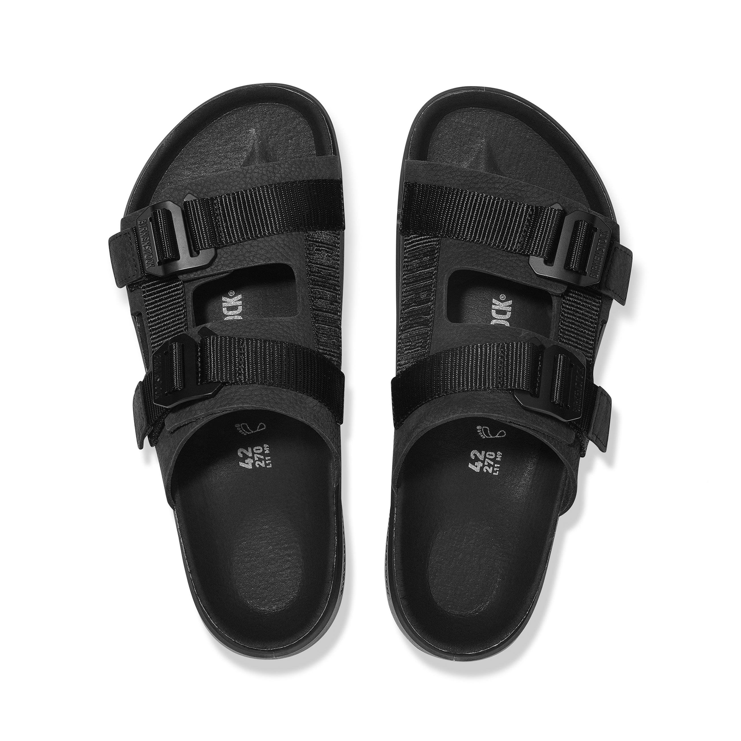 Birkenstock Shinjuku 2 Strap Black Nubuck Leather/Textile
