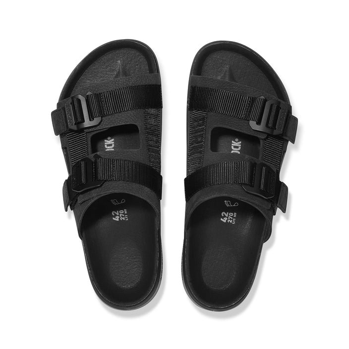 Birkenstock Shinjuku 2 Strap Black Nubuck Leather/Textile top view