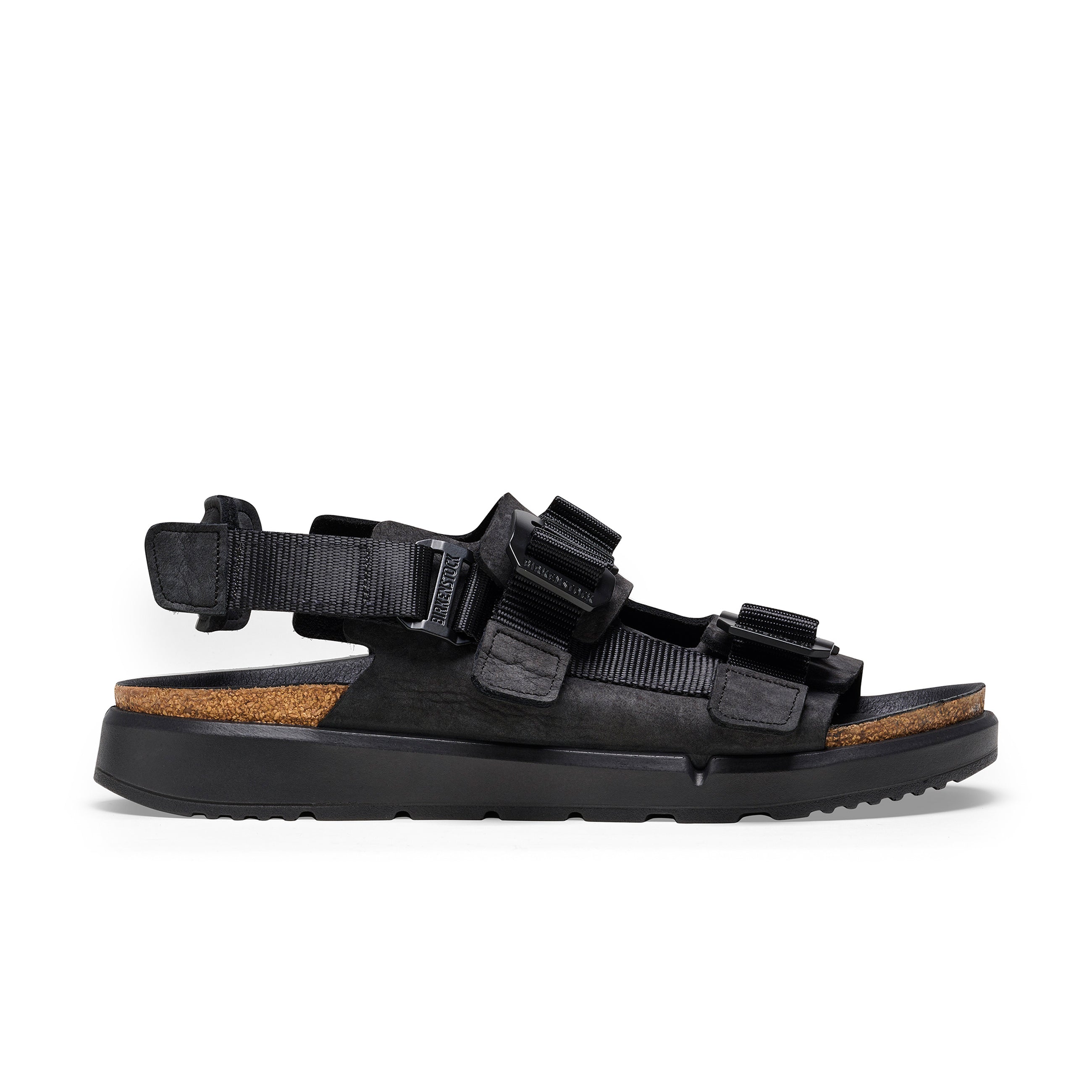 Birkenstock Shinjuku Black Nubuck Leather/Textile