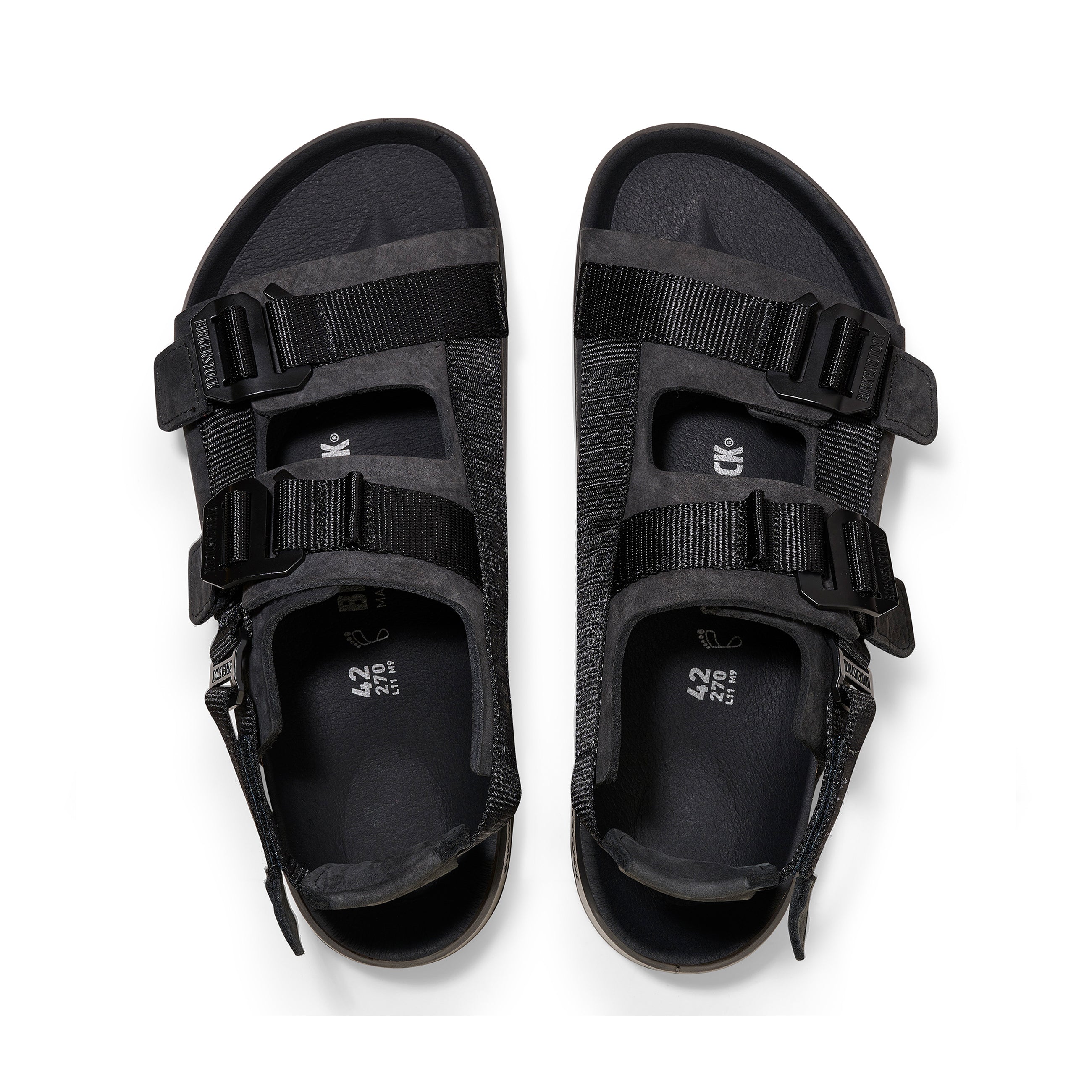 Birkenstock Shinjuku Black Nubuck Leather/Textile