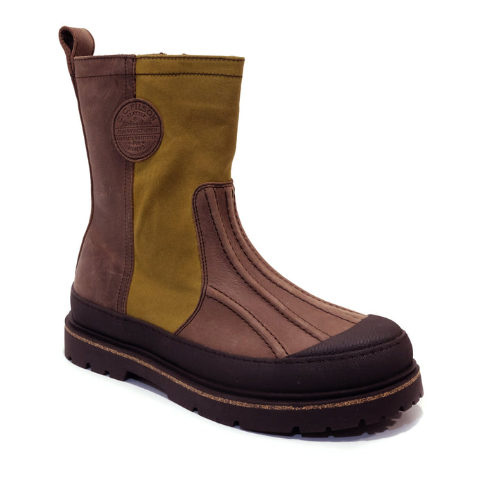 Birkenstock Skykomish Dark Tan Tin Cloth/Oiled Leather
