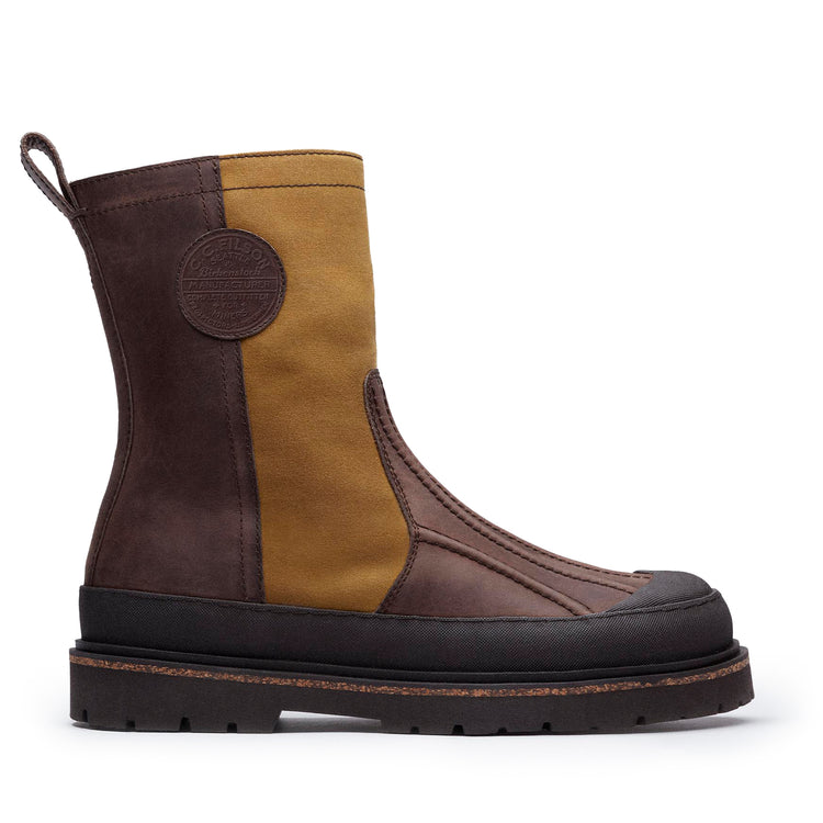 Birkenstock Skykomish Dark Tan Tin Cloth/Oiled Leather 