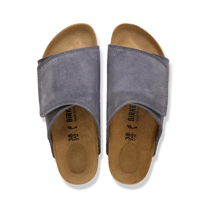 Birkenstock Solana Charcoal Suede Leather top view