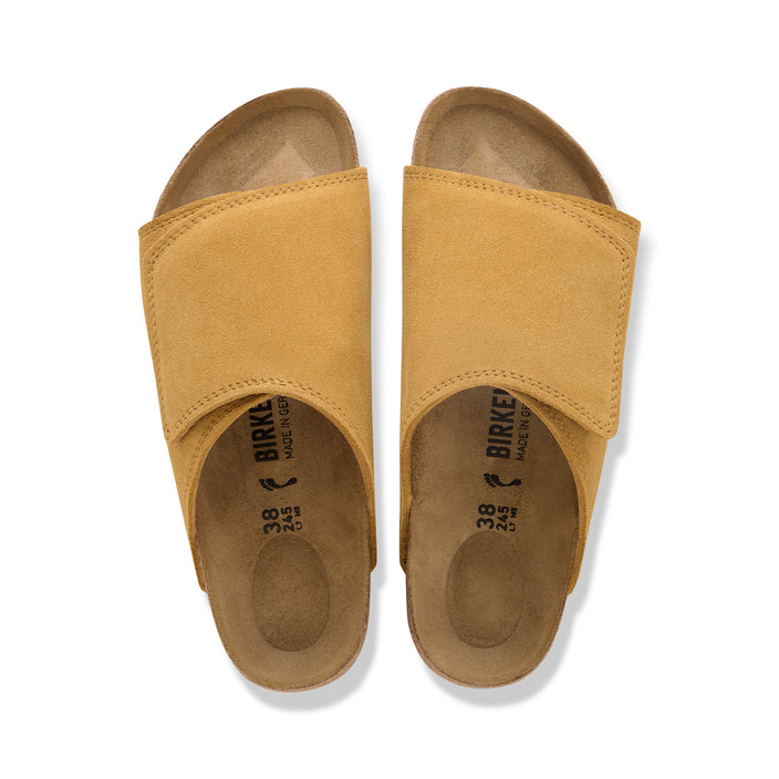 Birkenstock Solana Cork Brown Suede Leather top view
