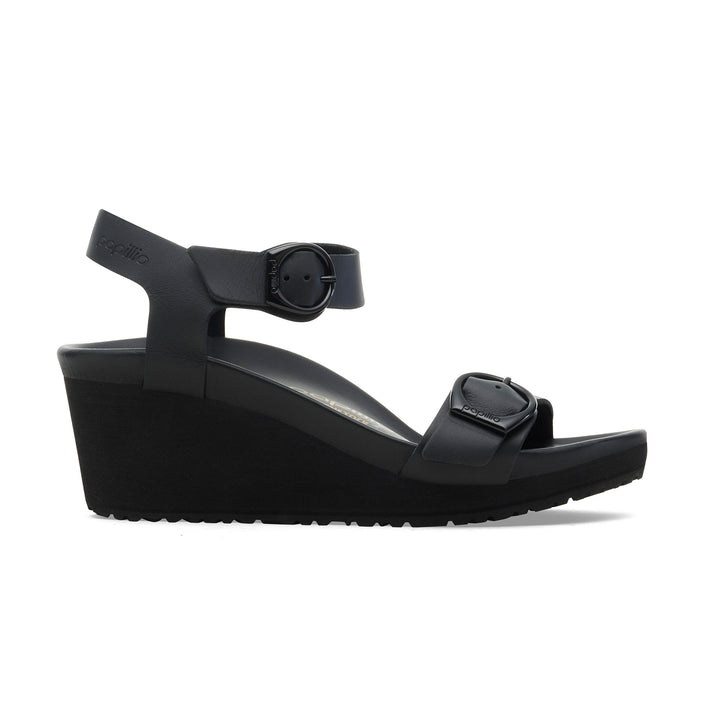 Birkenstock Soley Ring-Buckle Black Smooth Leather side view