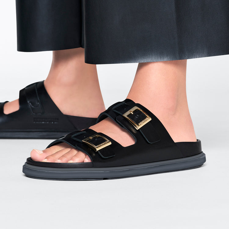 St Barths Black Natural Leather