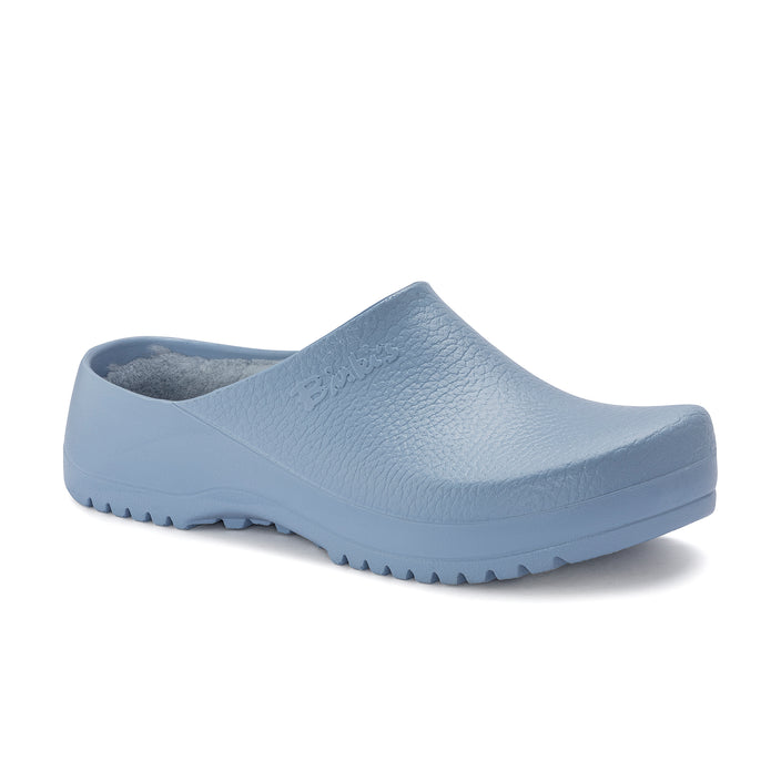 Birkenstock Super Birki Polyurethane Shearling Dusty Blue