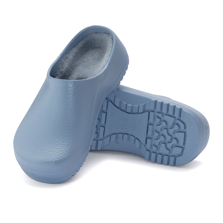Birkenstock Super Birki Polyurethane Shearling Dusty Blue sole view